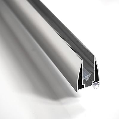 WITEN&NOCK Wandanschlussprofil Aluminium silber, 200 cm, 8/10 mm Glas, Walk-In