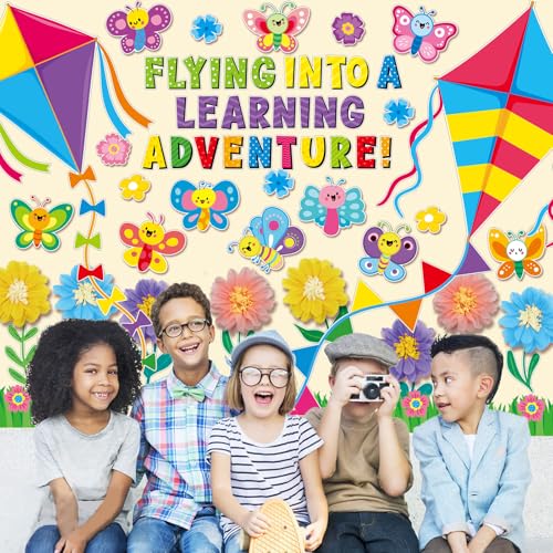 Tableau d'affichage de printemps pour classe et bureau avec fleurs 3D