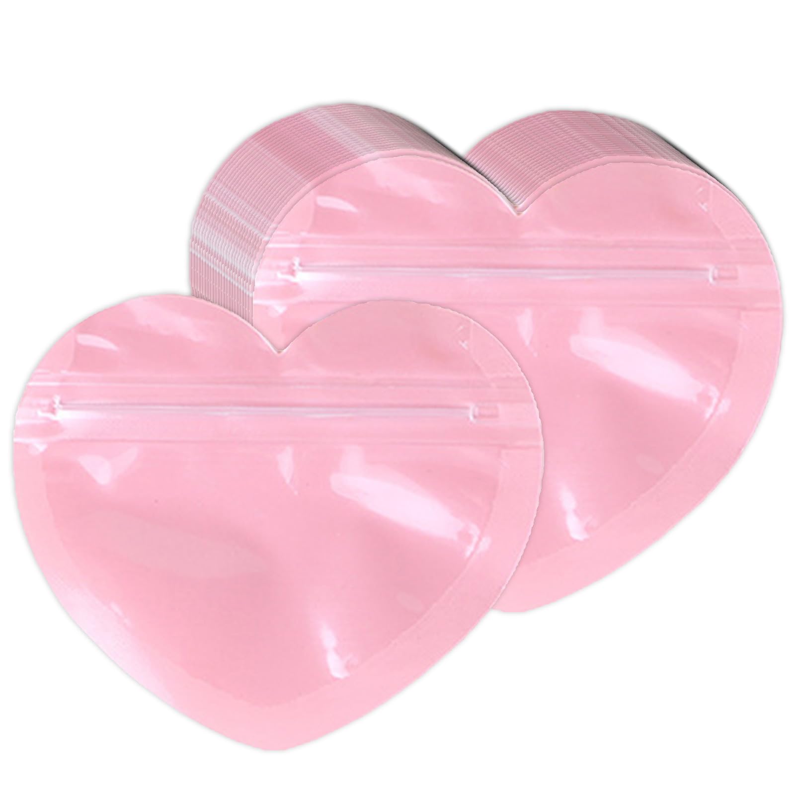 Amazon｜BHKOXI ジップロックバッグ 50 個 エレガントなピンクのハート