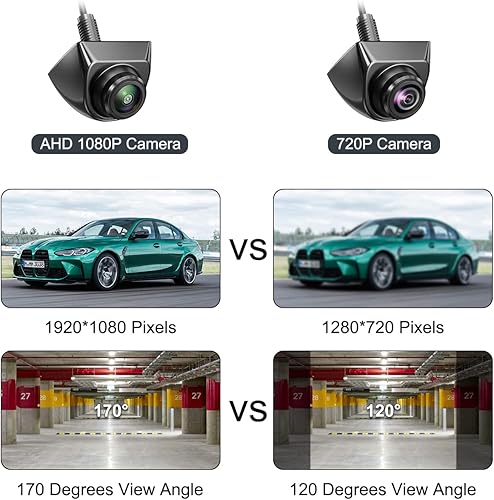 Miniatura 2 de Cámara de respaldo AHD 1080P solo compatible con monitores, unidades principales de radio compatibles con señal de video AHD 25HZPAL, cámara de
