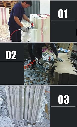 Miniatura 3 de CGOLDENWALL QF Series - Caja de cartón neumática para pelar residuos, máquina de cortar bordes de papel, herramienta de corte de cartón, herramienta