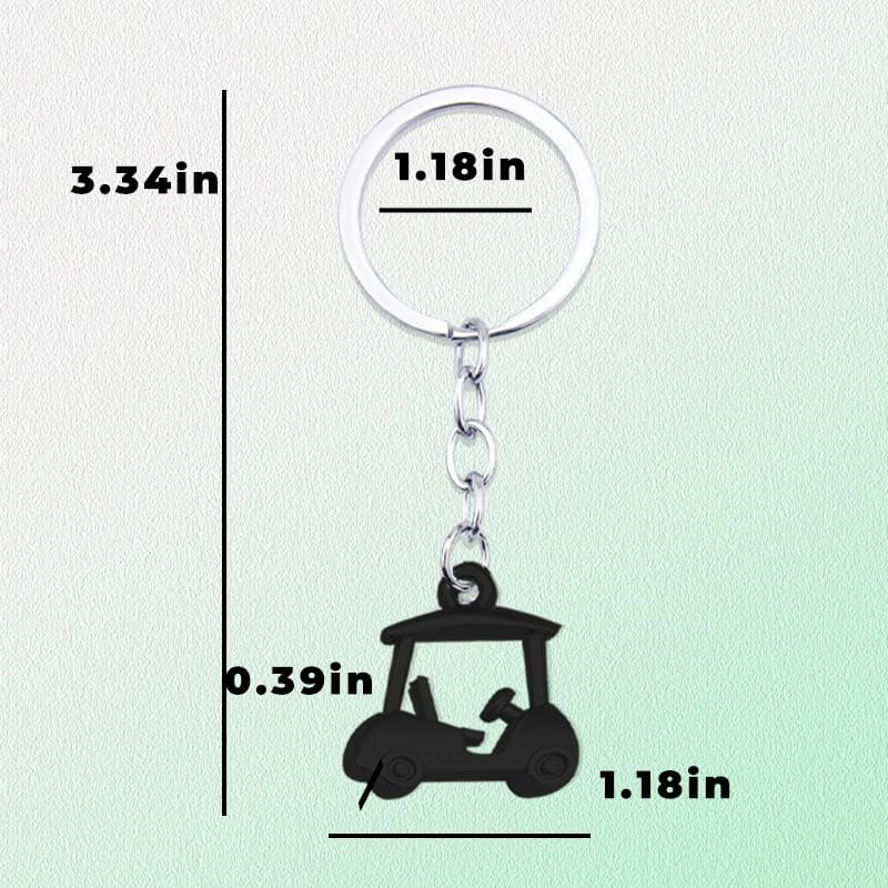 YALLNASL Golf Cart Keychain Silver Gold Golf Bag Accessories Charms for Women Men Golf Lovers Birthday Christmas Gift Ideas image 5