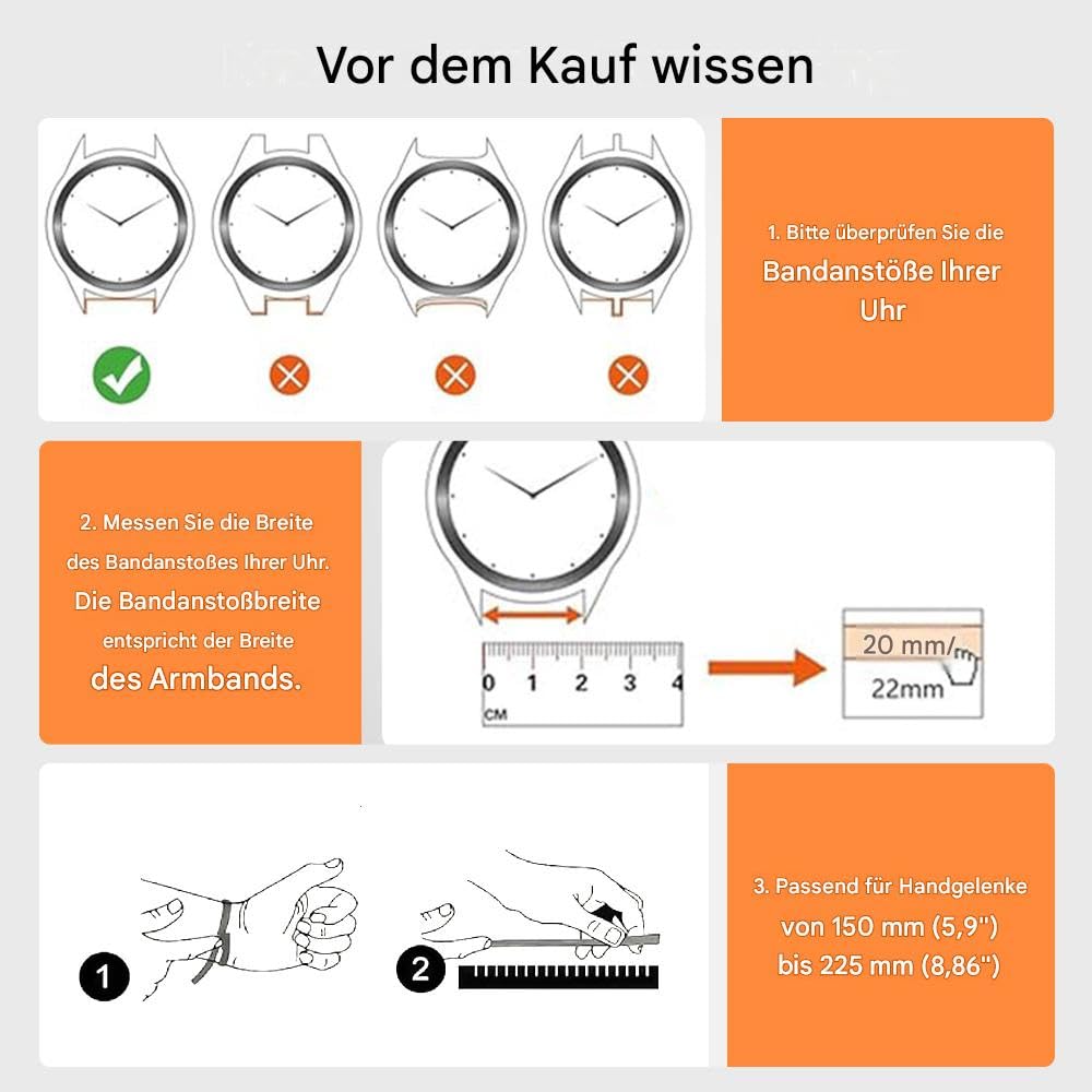20mm 22mm werkzeugloses Universal-Titanarmband, kompatibel mit Galaxy Watch 6 Classic 43 mm/47mm/5 Pro 45mm/4 Classic 46mm, Metallarmband kompatibel mit Fenix 8 43mm, Gear S3 Frontier