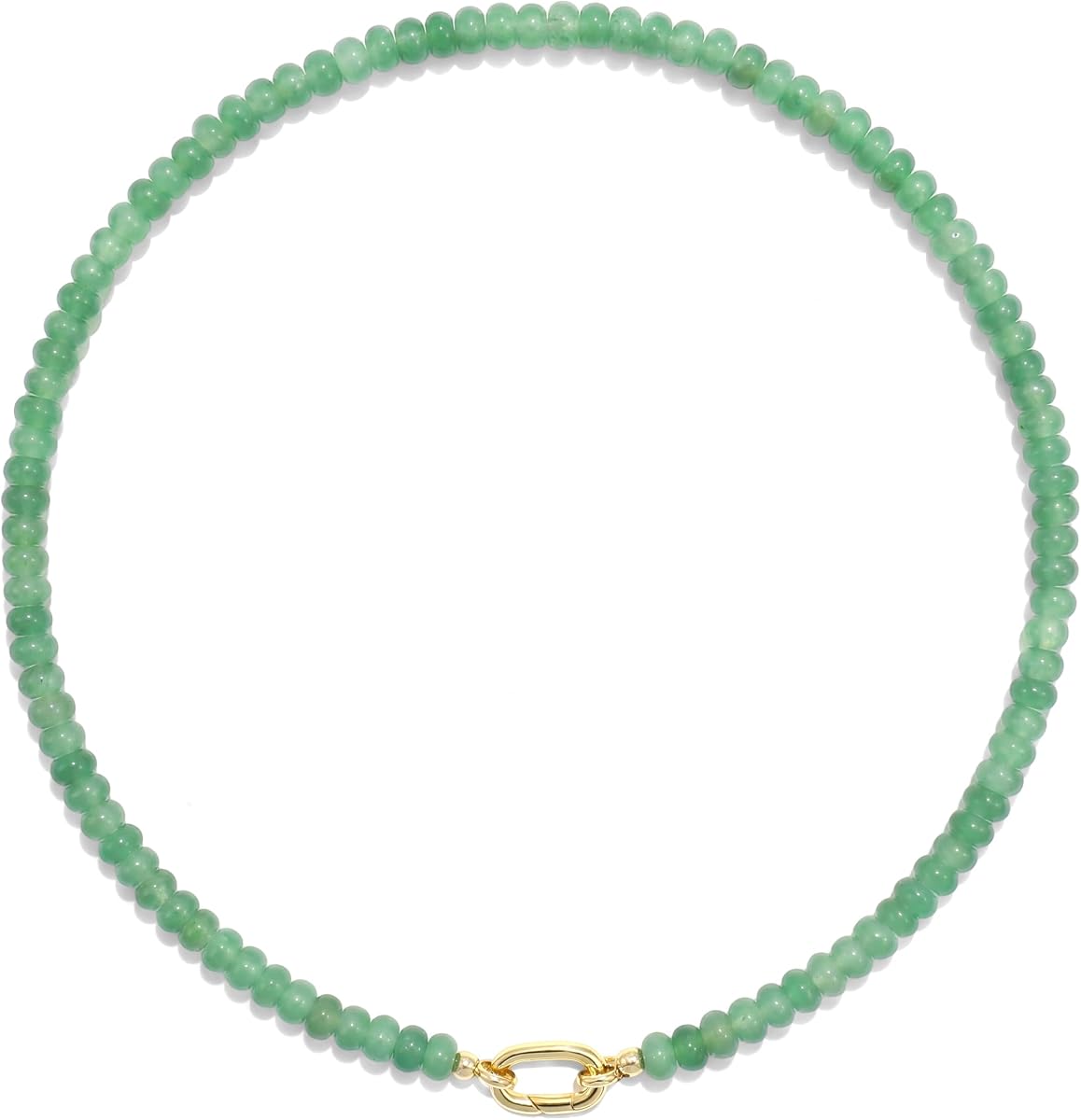 CONRAN KREMIX Collar con cuentas de piedras de colores para mujer, gargantilla con cuentas de piedras preciosas naturales, collar bohemio de verano y playa, regalo de joyería para mujeres
