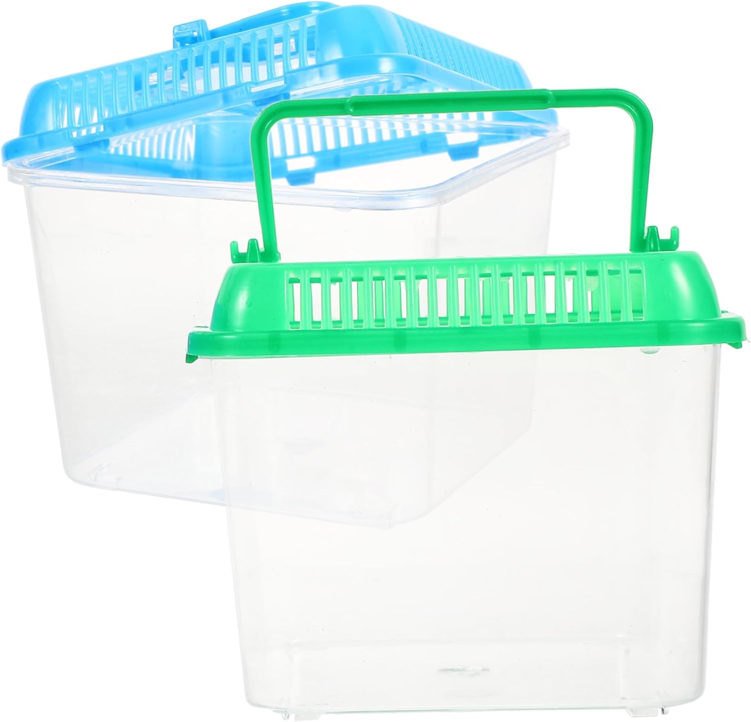 4pcs Turtle Living Tank Transparent Reptile Habitat Smooth for Easy Cleaning for and Tortoise Feeding Lightweight and Safe Pet Box