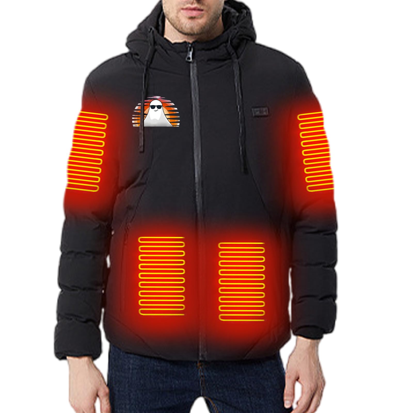 Veste Chauffante Manteau Doudoune Chauffant Homme Femme éLectrique Usb Moto VêTement De Chauffage Avec 21 Zones De Chauffé Gilet Chaud Lavable Pas Cher Chauffant Veste Pour Ski PêChe