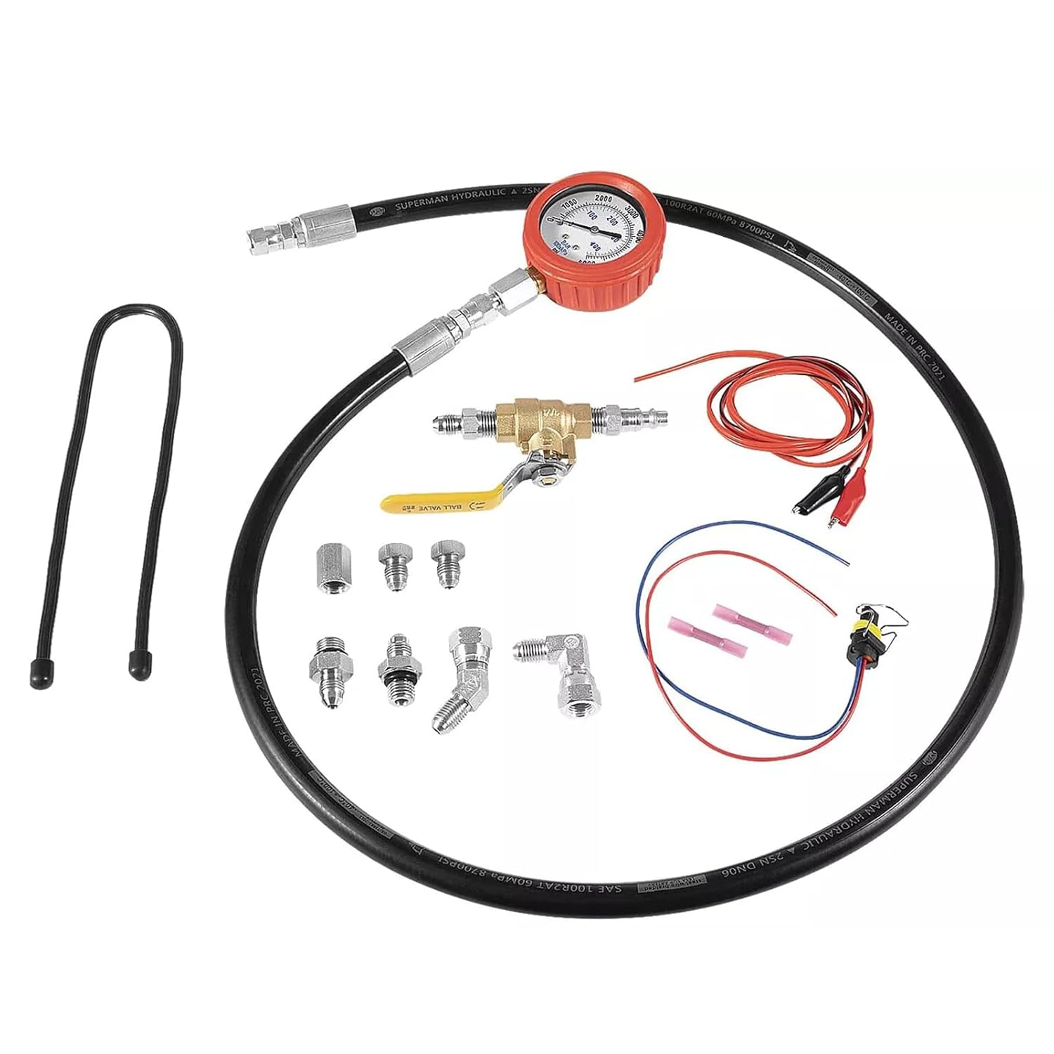 Hpop Test Tool High Pressure & Air Leak Test Gauge Tool Kit Fits for Ford F250 F350 6.0L & 7.3L Powerstroke 1994-2007