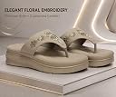 Carrito, Women Wedge Thong Heels | Comfortable Flats | Comfort Orthopaedic Sandals for Women| Doctor Slippers/Flip-Flops | Arch Support & Heel Cushion | Lightweight Anti-Skid Sole | Ultra-Cushioned Shock Absorbing Footbed | Available in Open Toe & Toe Separator Style | Water Resistant gallery image
