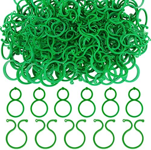Hysagtek 120 Pcs Garden Plant Clips Plant Support Clips, Large Size Twisty Plant Rings for Securing Plants climbing plants garden trellis