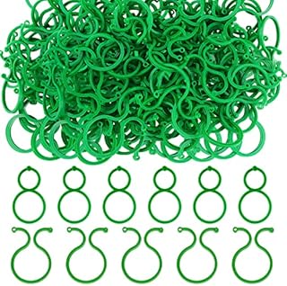 Hysagtek 120 Pcs Garden Plant Clips Plant Support Clips, Large Size Twisty Plant Rings for Securing Plants climbing plants garden trellis