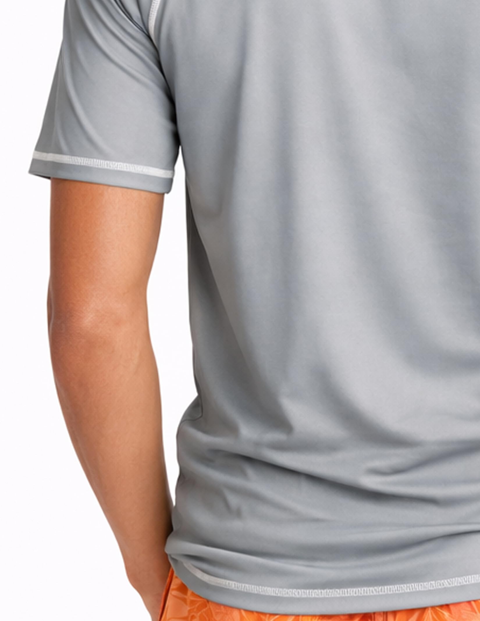 Liberty Imports Camicie da Nuoto A Maniche Corte UV Maglietta Rash Guard Uomo
