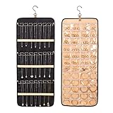 Veebmys Organizador de Joyas Colgante, Bolsa de Doble Cara con Ganchos de Metal,...