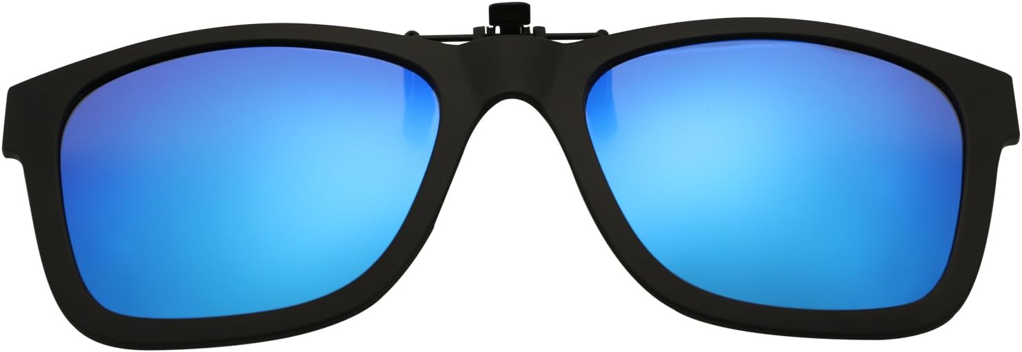 Flip up Clip Wayfarer Sunglasses Lens Polarized Clip-on TR90 Frame UV400