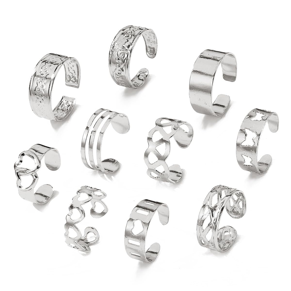 Toe Rings for Women Adjustable Toe Rings for Women Open Toe Ring Summer Beach Foot Jewelry-picture-29