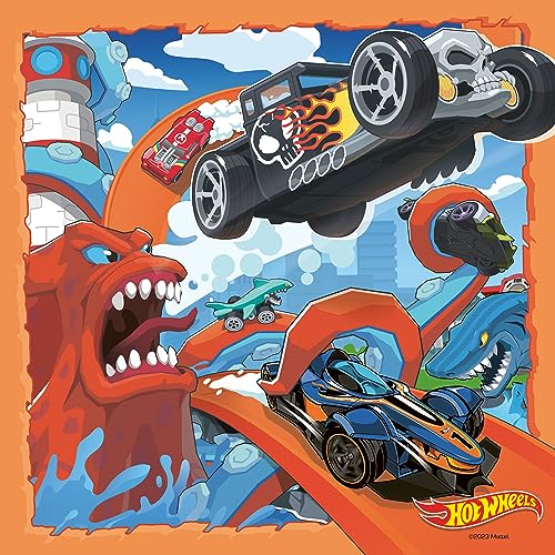 Ravensburger Hot Wheels Toys - 3x 49 Piece Jigsaw Puzzles for Kids Age 5 Years Up, Mehrfarbig, 21 x 21 x 0.2 cm - Image 2