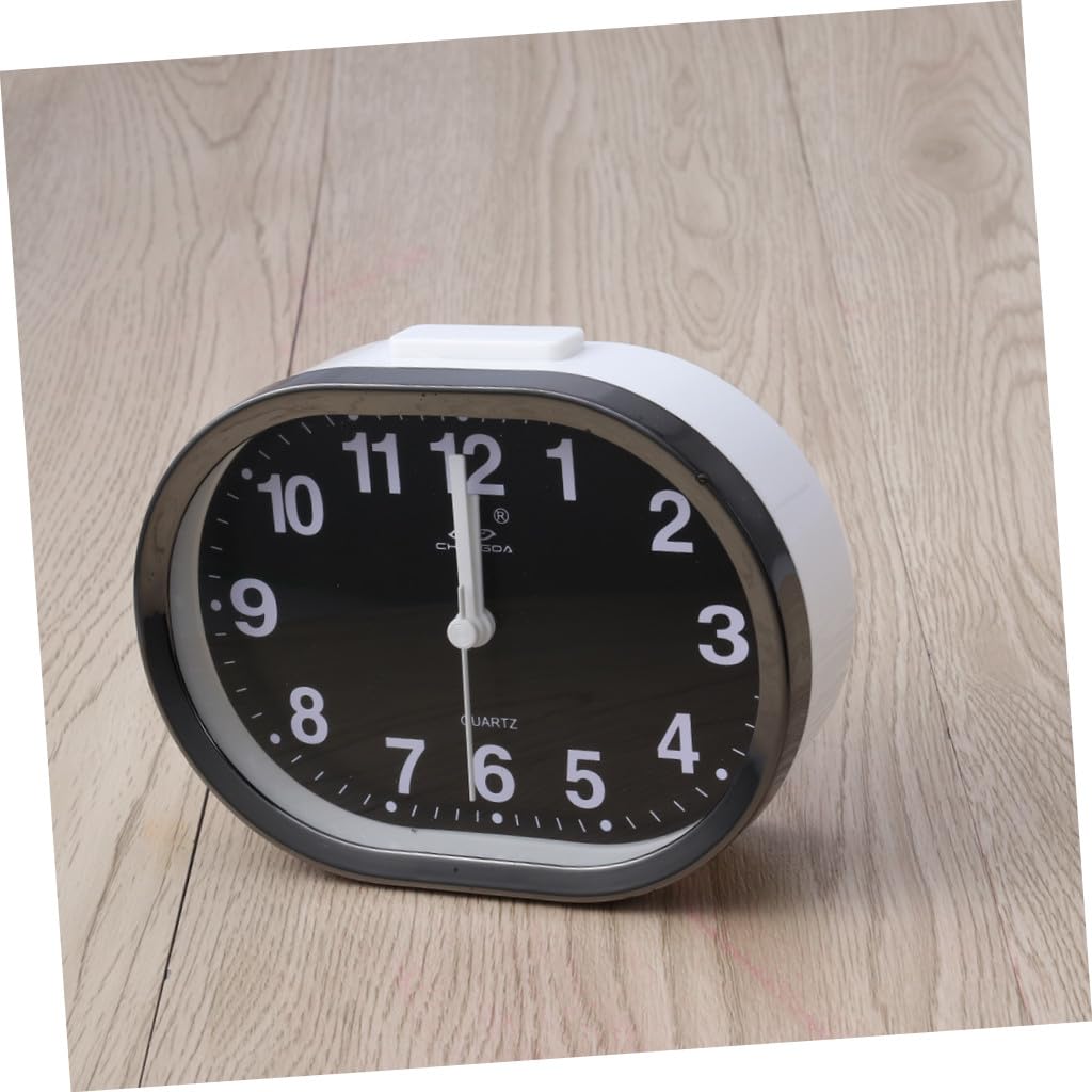 TOPBATHY 3piezas Reloj De Alarma Infantil Electrónico Silencioso Diseño Ovalado Función De Repetición y Luz Despertador De Viaje para Niño Niña Color Aleatorio Negro