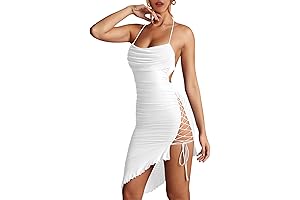 Women's Skimpy Lace-Up Bodycon Mini Dress: Unleash Your Inner Siren