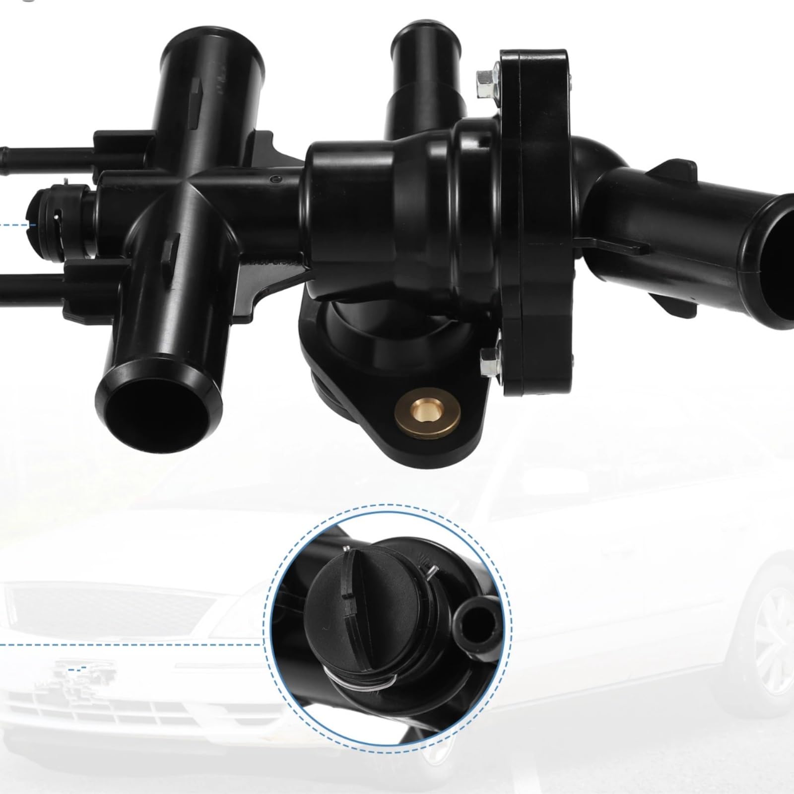 Termostato de Motor para Mercury Montego 3.0L V6 2005-2007, Control de Temperatura del refrigerante del Motor, Carcasa del termostato.