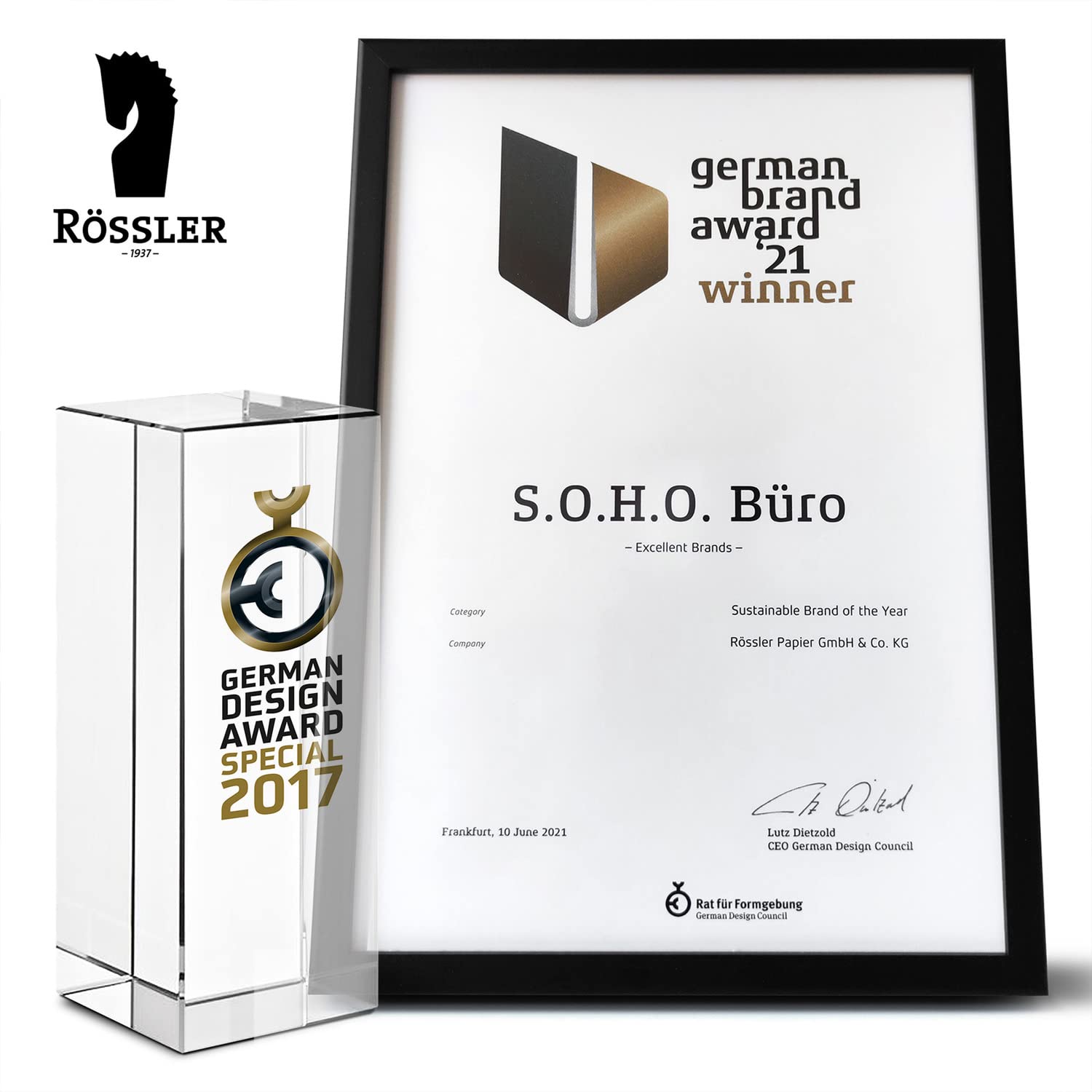 Rössler - S.O.H.O. Briefablage A4 4 Stück 32 x 26 x 6 cm Schwarz