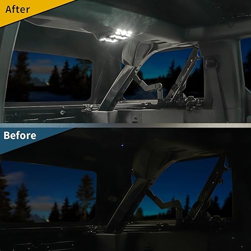 Miniatura 5 de Luces de techo LED traseras compatibles con Ford Bronco 2021 2022 2023 2024 4 luces de lectura de 4 puertas, accesorios de decoración interior con