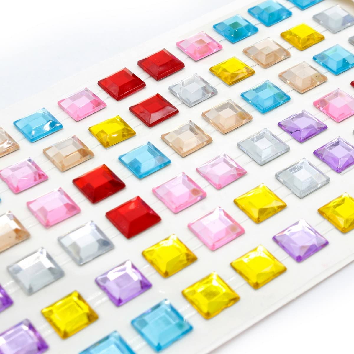 Aadya Crafts Sticker Square Diamond Multi Colour Medium