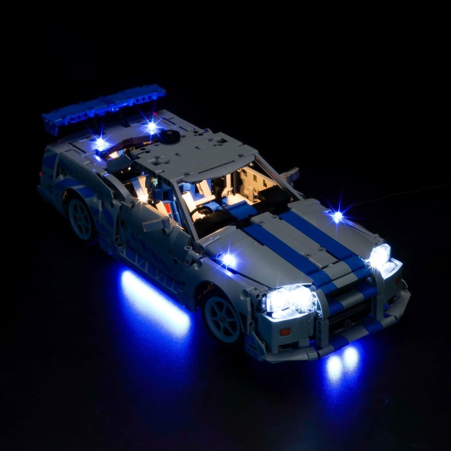RC Light kit Compatible with Lego 42210 2 Fast 2 Furious Nissan Skyline GT-R (R34) Car - No Model Only Light, LED Lighting Accessories Compatible with Lego 42210 (RC Version)