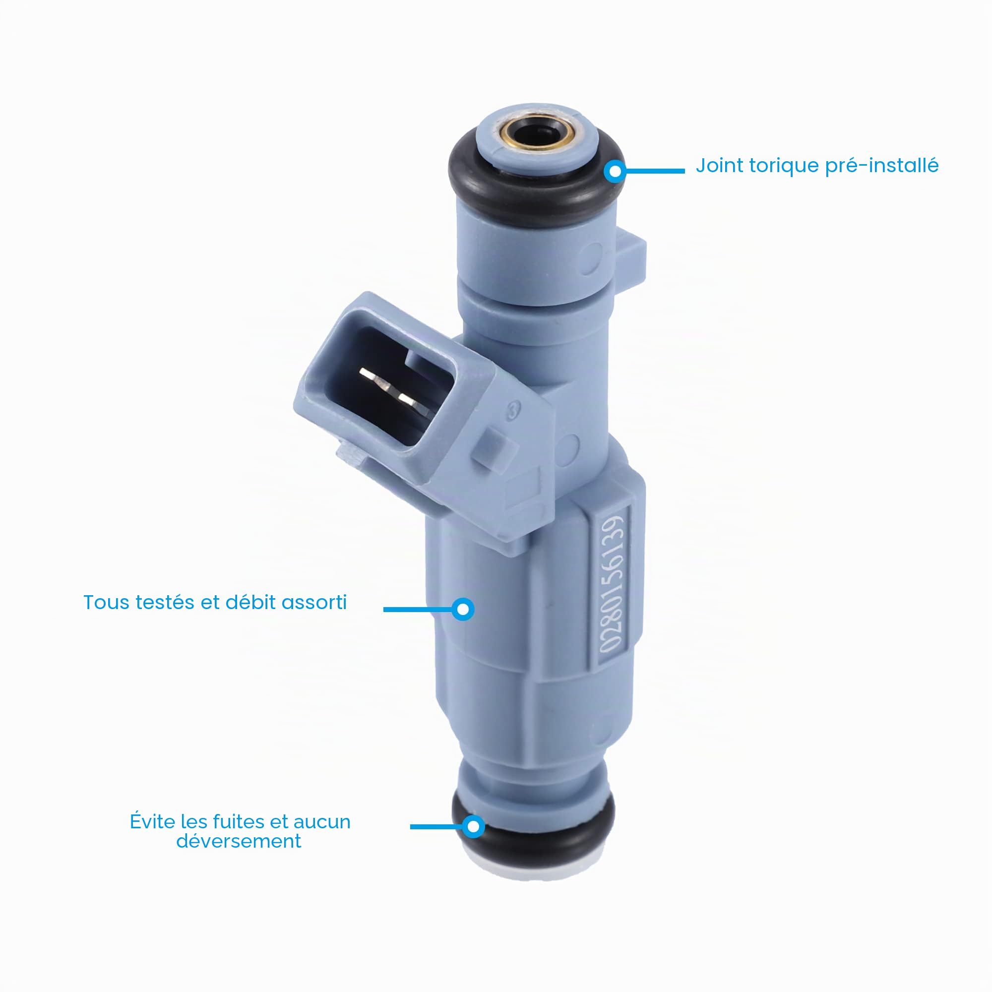 A ABSOPRO Injecteur De Carburant Pour Peugeot 206 2.0L 2003-2007 4pcs
