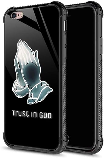 CARLOCA Compatible with iPhone 6/6S Plus Case - Trust in God Graphic Design Shockproof Anti-Scratch Hard Back Case