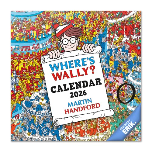 Grupo Erik Calendario 2026 pared Donde esta Wally? - Almanaque pared 2026 : Planificador mensual Con espacio para Anotar, Ilustraciones y Fácil de colgar (30x30cm)
