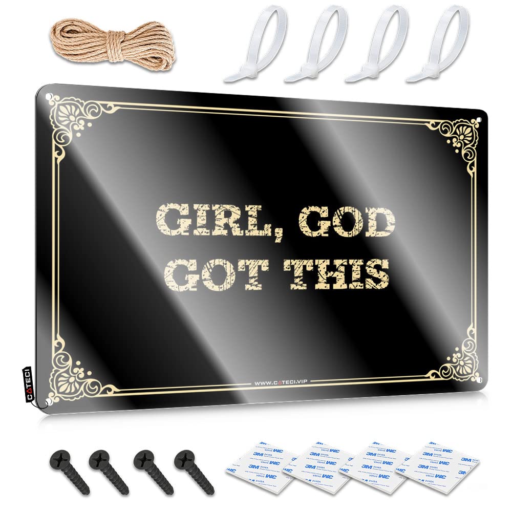 MWFKKADDB Signs For Garage Girl, God Got This Tin Sign Bedroom Door Decorations Door Signs For Bedroom(30X40CM)
