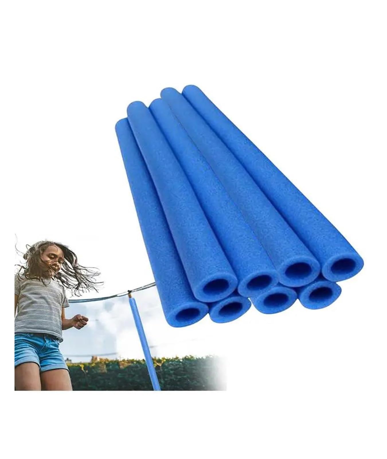 Accessori per Trampolino 12 Pezzi di Manicotti per Pali in Schiuma per Trampolino, Copertura Protettiva di Sicurezza per Palo in Schiuma