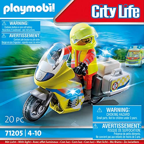 Urgentiste Avec Moto 71205 Playmobil La Boîte - vue 6