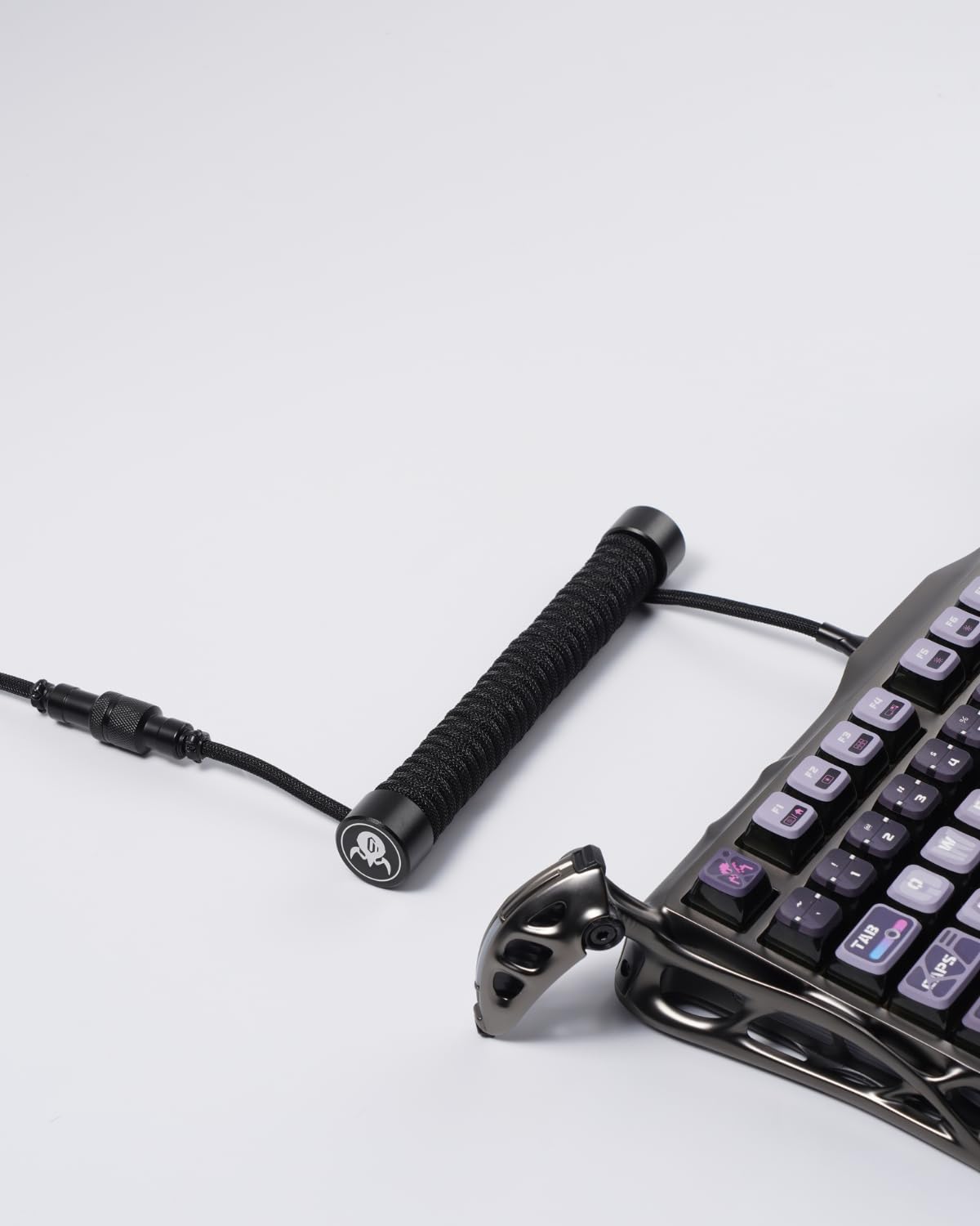 GravaStar Coiled Aviator USB Cable, Suitable Mechanical Keyboard - Black