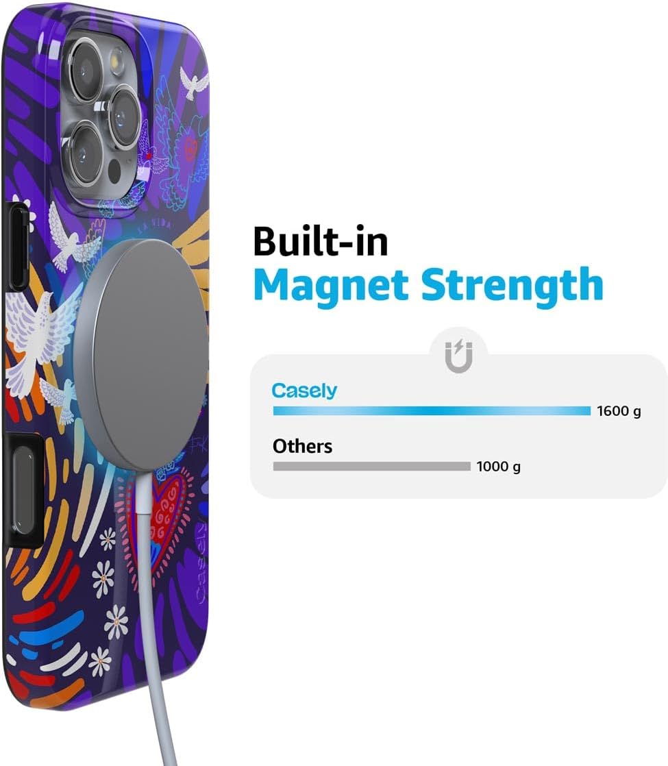 Casely iPhone 16 Pro Case | Viva La Vida | Frida Kahlo Collage | Compatible with MagSafe | Classic Ultra Slim Design
