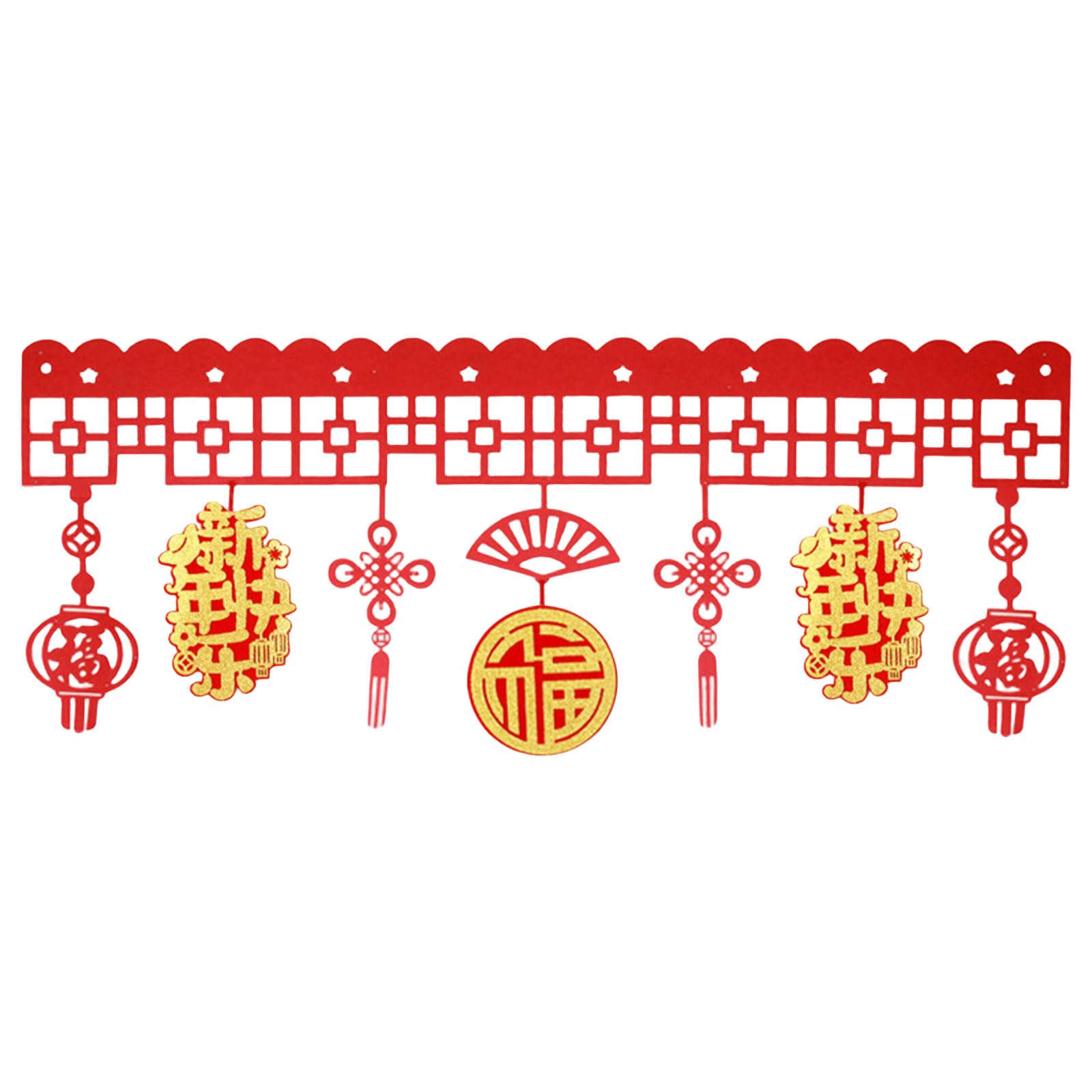 Buxuaaaa C022 Hanging Decoration Decorative Garlands Ornament For Event And Gatherings 2025 New Year Colorful Banners Pendant Easy Install Party Decoration