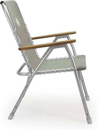 Miniatura 4 de FORMA MARINE Juego de 2 sillas de barco con respaldo alto, cubierta gris plegable, muebles de teca de aluminio marino M150G