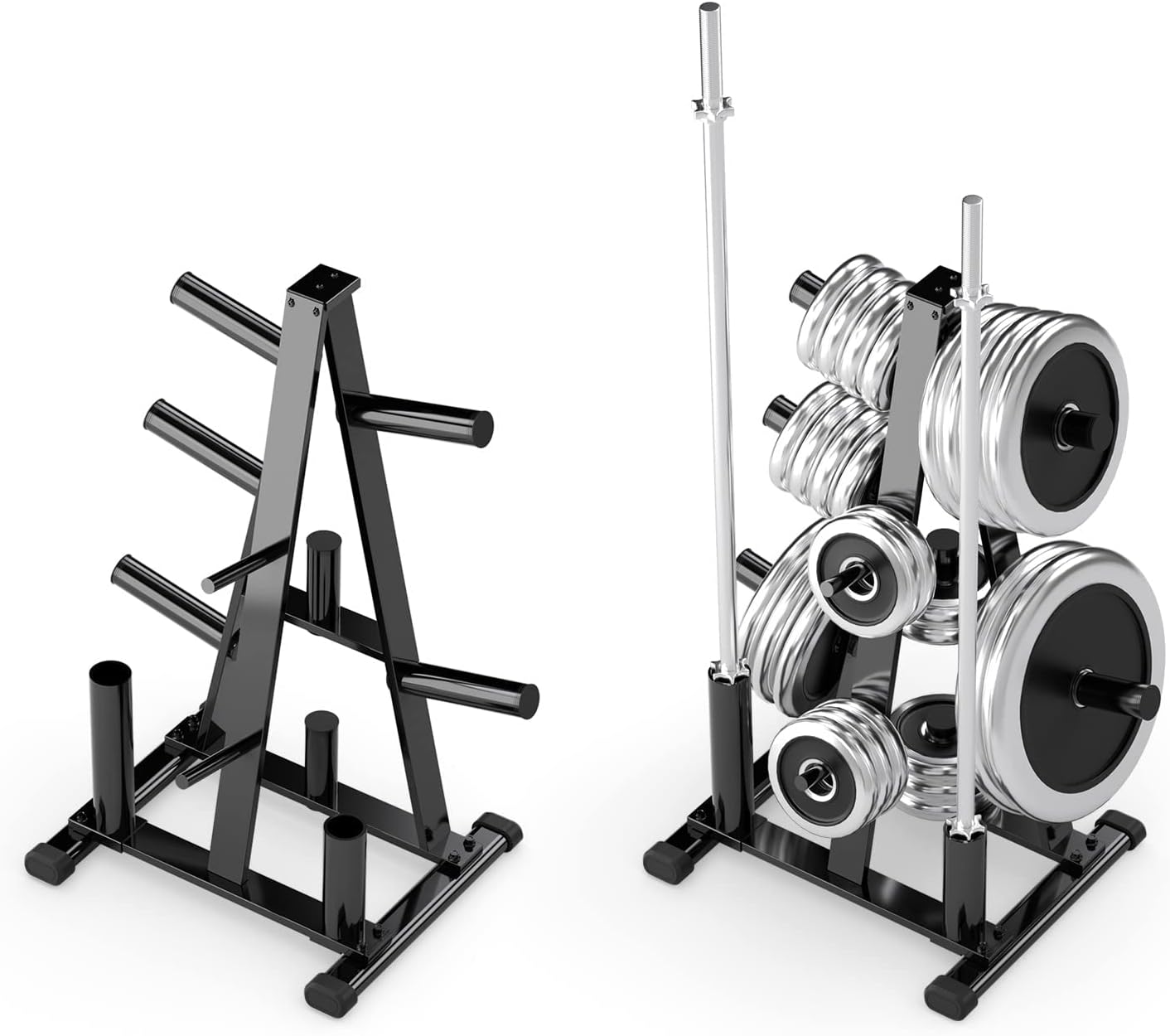 Cozy Castle Olympic Weight Rack, A Frame Weight Plate Tree, Durable Plate Rack for Home Gym, Weights Holder Tree with Barbell Bars Storage, Holds Up to 500LBS : Sports & Outdoors