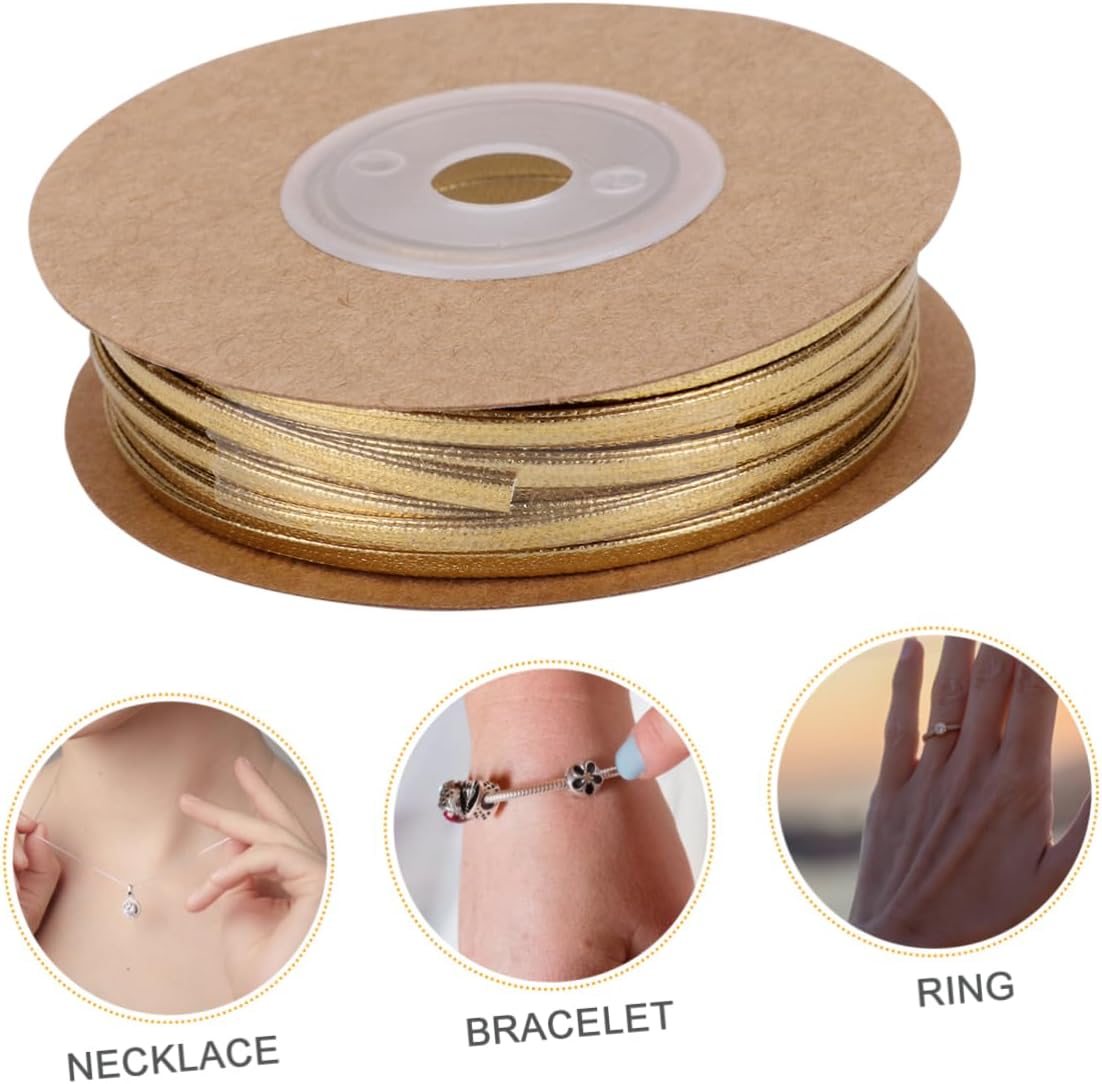 HOMSFOU 15M Flat Leather Cord DIY Knitting Rope for Jewelry Making for Bracelets and Necklaces for Crafting and Present Giving Special Occasions