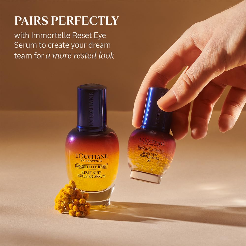 L'Occitane Immortelle Overnight Reset Oil-In-Serum: More Radiant Skin In 1 Night, Smooth Fine Lines, Revitalize Dull Skin, Award-Winner - Image 6