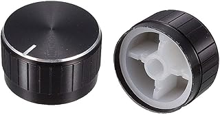 uxcell 2 Pcs Black Plastic Potentiometer Rotary Control Knobs Caps 17x30mm