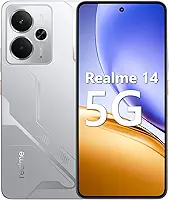 Smartphone Realme 14 5G 12 GB de RAM/256GB, /Tela 6.67"/120Hz Ultra-smooth, NFC - Mecha Silver