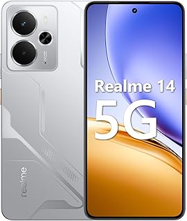 Smartphone Realme 14 5G 12 GB de RAM/256GB, /Tela 6.67"/120Hz Ultra-smooth, NFC - Mecha Silver