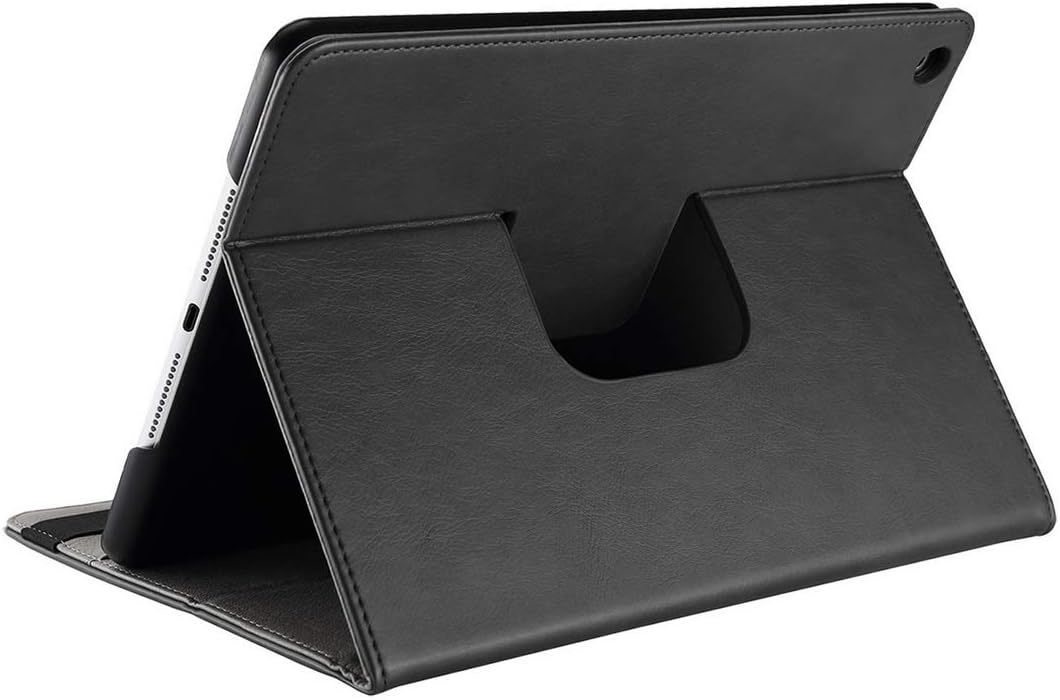 doupi 360 Smart Flip Cover for Samsung Galaxy Note Pro (12.2 inch) Deluxe Leatherette Protective Case Sleep/Wake Function 360 Degree Rotatable Stand Screen Protector Black