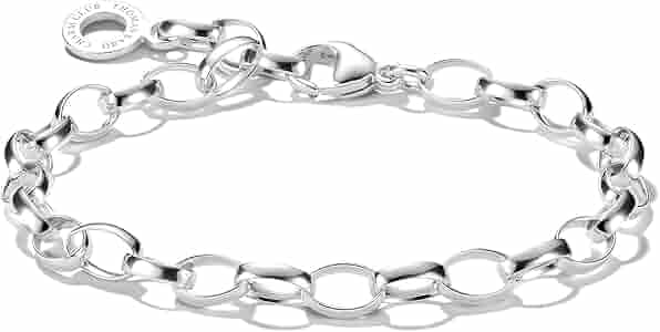 THOMAS SABO Bracciale con cuori intrecciati in argento placcato oro A2163 -051-14, Eine Grösse, Argento sterling, Zirconia cubica