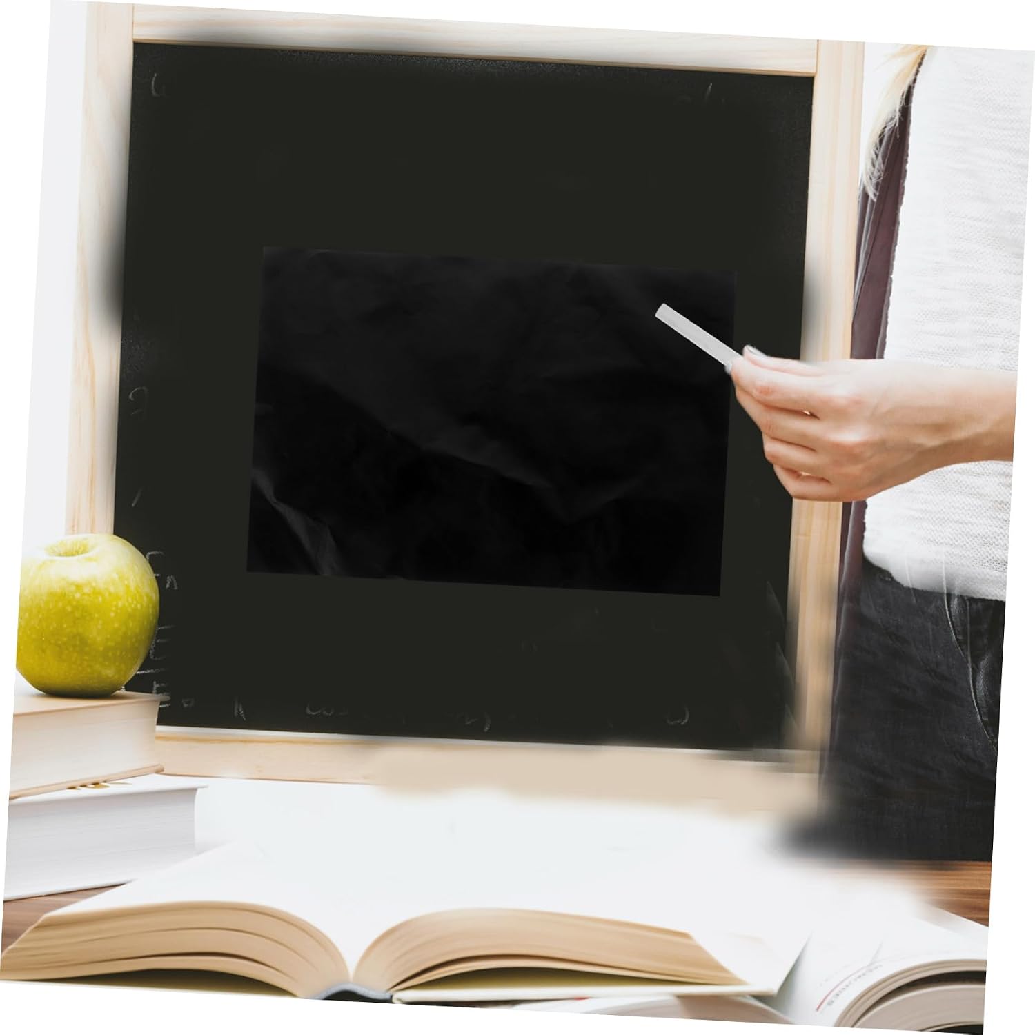 Generic 4pcs Removable Blackboard Wall Sticker Chalkboard Decal with Chalk for Easy Installation Space Saving Reusable Home Organization
