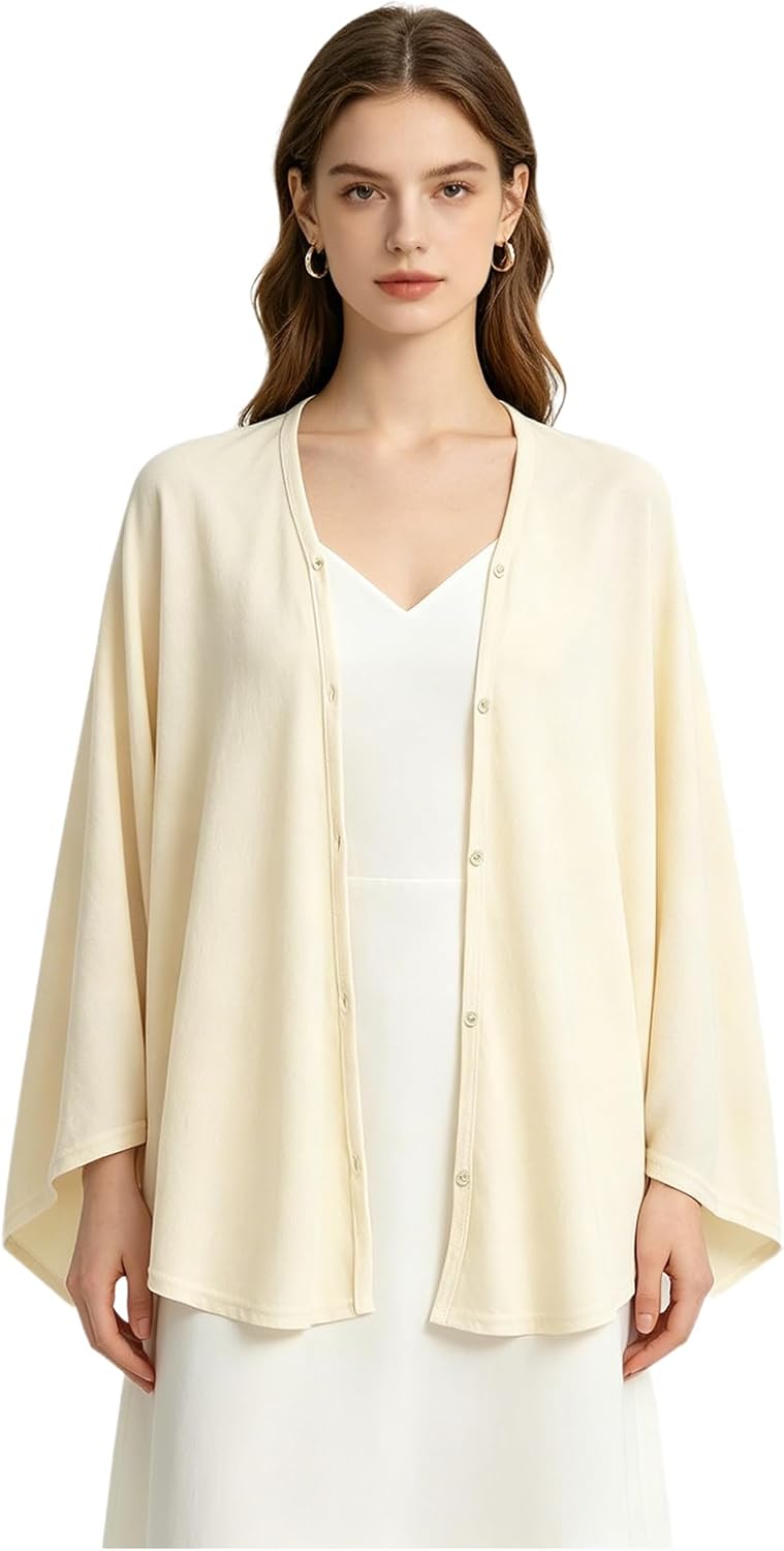 YiZYiF Versatile Nursing Buttoned Shawl Wraps Nursing Cover for Breastfeeding Full Privacy Outdoor Wrap