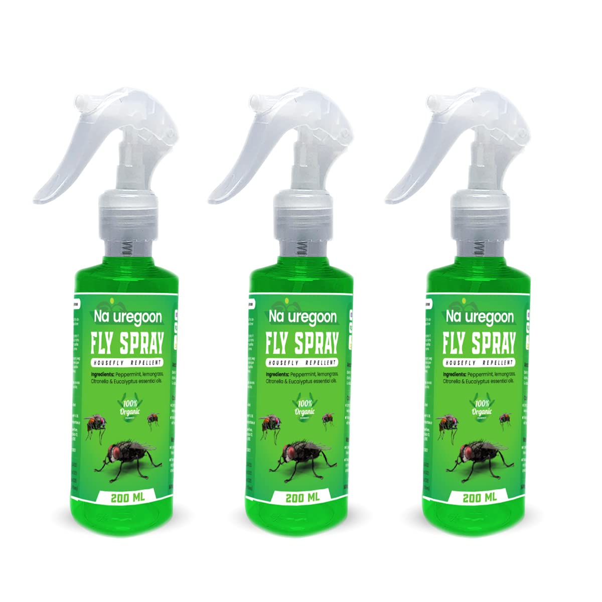 Naturegoon Fly Repellent Spray 200 ml Organic and Herbal NonToxic