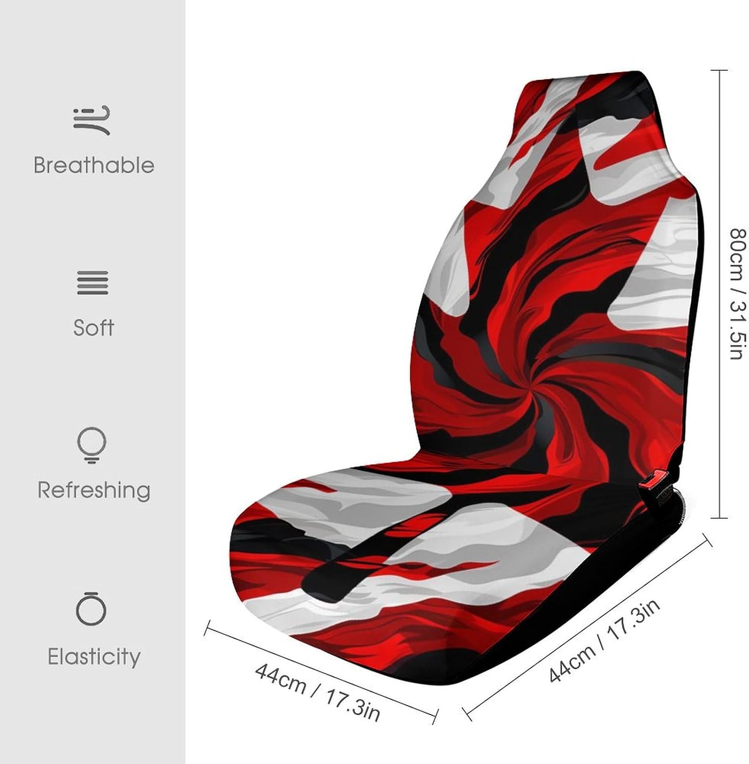 Tie Dye Canada Flag Maple Leaf Car Seat Covers Automotive Seat Covers Car Seat Protector Auto Front Seats Protector for Most Cars 1PCS