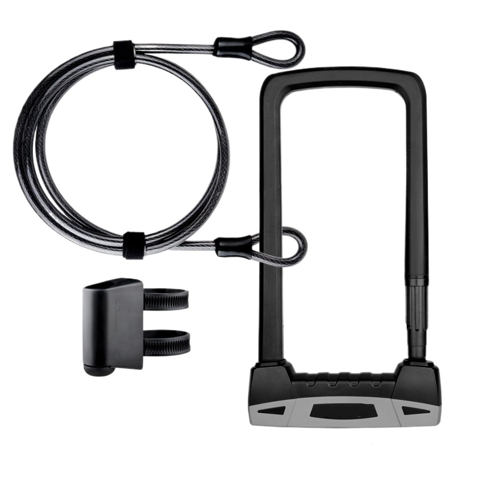 Candado Moto Candado en U Cable de Acero antirrobo Accesorios de Seguridad Candado en U de Carretera MTB de Alta Resistencia Candado Disco(ED3239 ED3046)