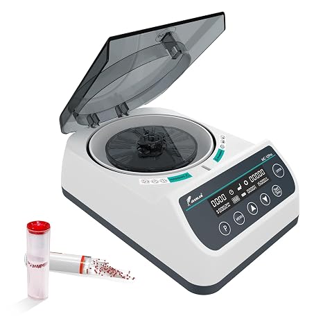 JOANLAB Digital 10000rpm High Speed Centrifuge Machine 12x40mm Glass Tube Microcentrifuges w/Over Temperature Protection